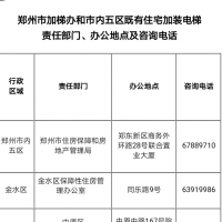 老旧小区装电梯注意！ 郑州市及市内五区加梯办联系方式首次公布！