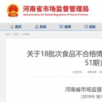 河南又有18批次食品抽检不合格，涉及酱卤肉、蛋糕、酒水等