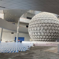 探密国内在建最大科技馆之三——这个大圆球用掉了800吨钢材