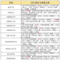 国庆不放假、寒假提前！河南省37所高校发布放假通知！