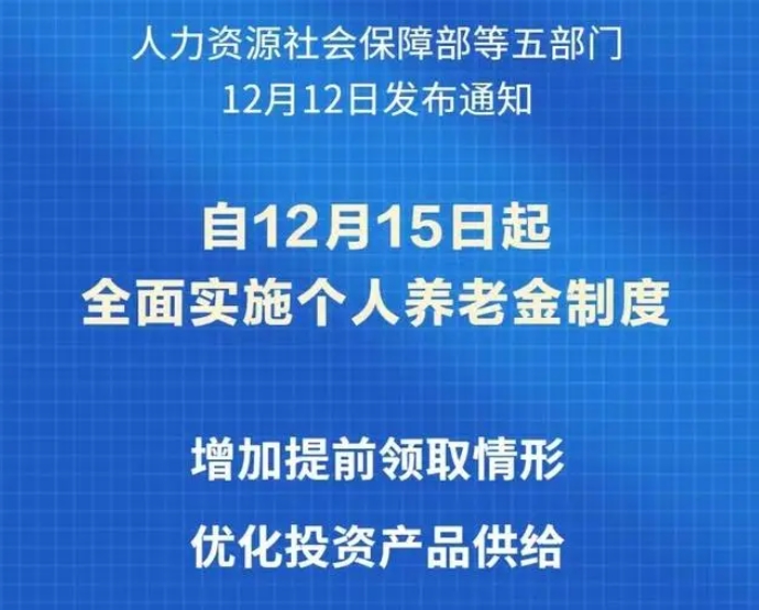 将国债、指数基金纳入产品范围 个人养老金制度15日起在全国实施