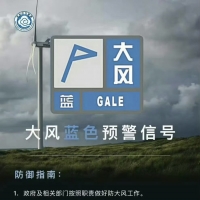 阵风7级左右！郑州市气象台发布大风蓝色预警信号
