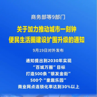 新华社权威快报｜9部门发文支持一刻钟便民生活圈建设扩围升级