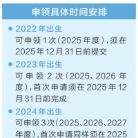 育儿补贴申领倒计时 家有幼儿请抓紧